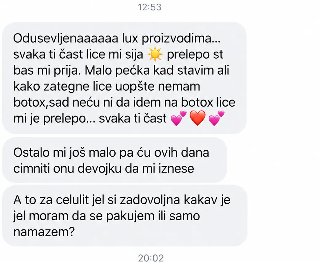 Recenzija Lifting Lux proizvoda za negu, svež i blistav izgled kože lica