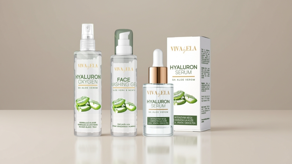 Set za problematičnu kožu odraslih na neutralnoj pozadini